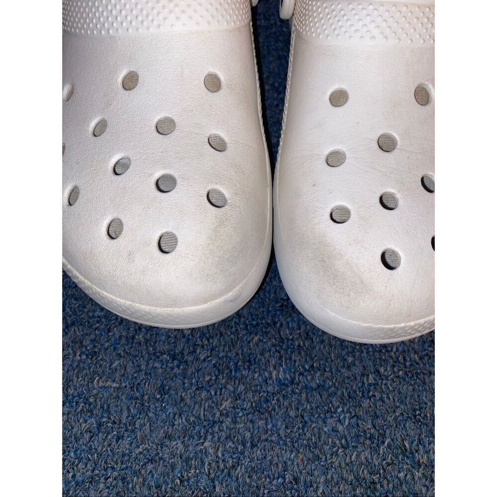 Crocs men 8 slip on slides w/lining and back straps white - Picture 6 of 10